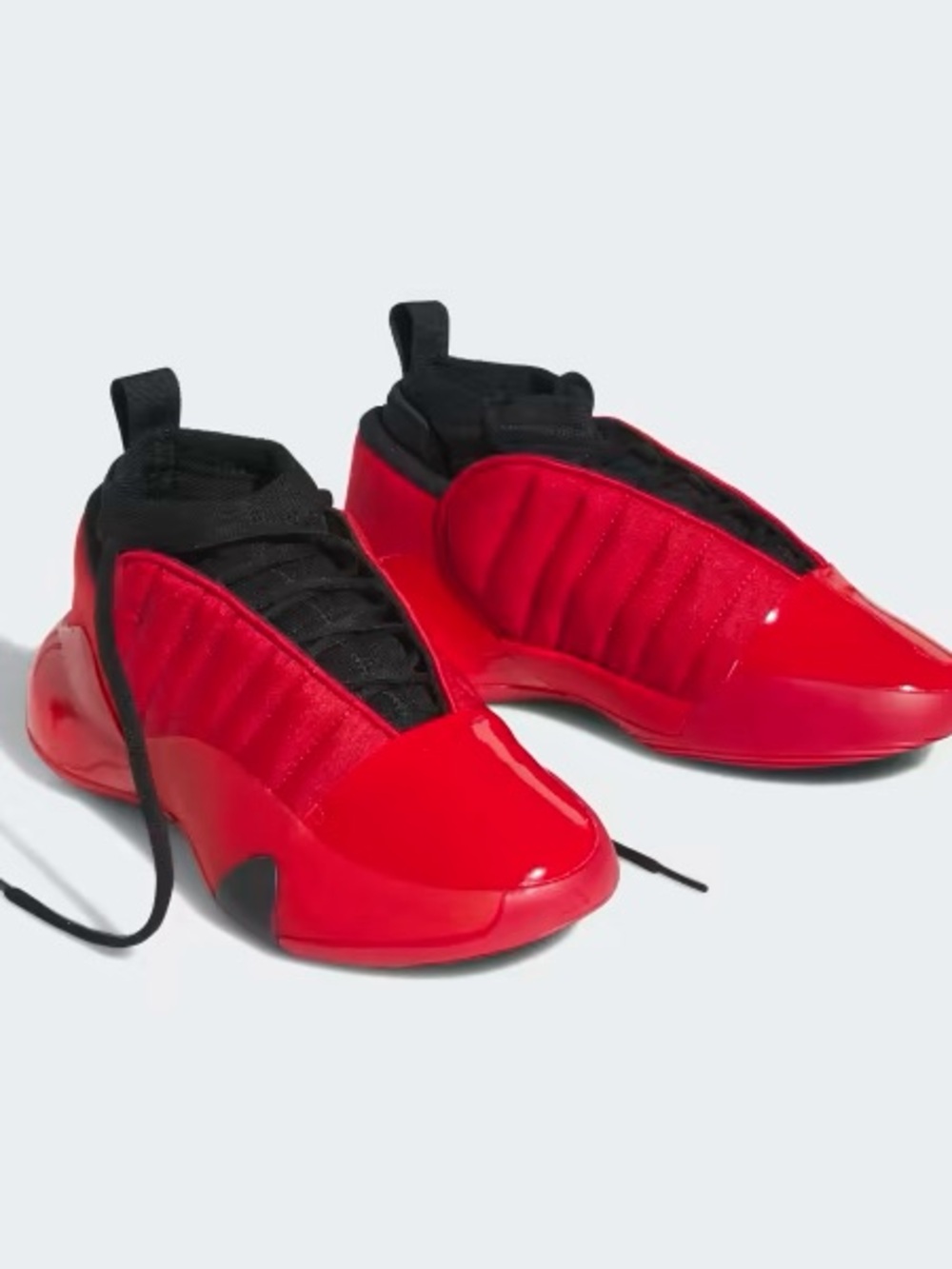 Adidas men’s Harden Vol. 7 Red and Black Slip-On athletic Sneakers